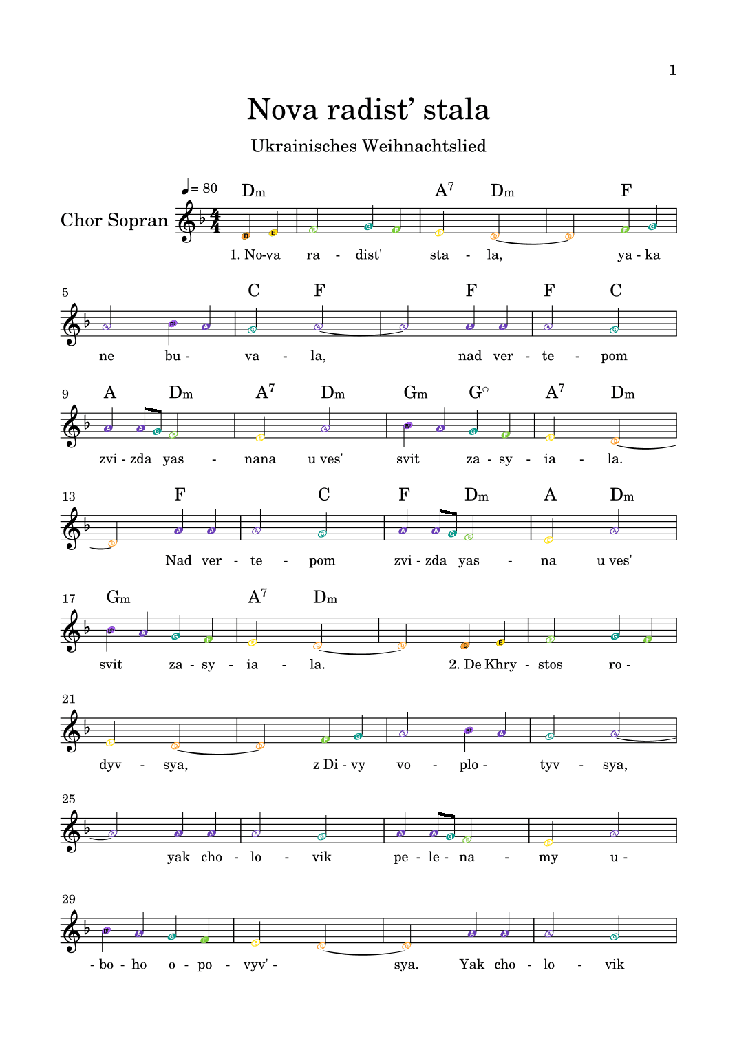 Nova radist’ stala. Нова радість стала (arr. Darya Lenz)