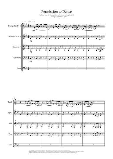 Permission To Dance (arr. Matthew pyeon)