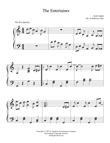 The Entertainer (arr. Rebecca Aho)