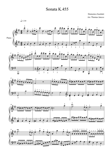 Scarlatti Sonata K455 (arr. Thomas Jancso)