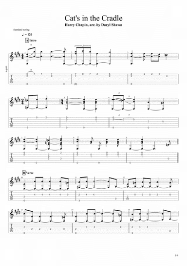 Cat's In The Cradle (arr. Daryl Shawn)