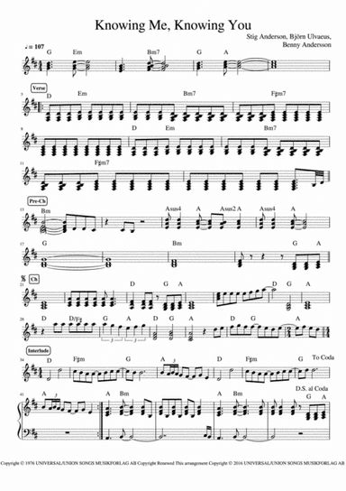 Knowing Me, Knowing You (arr. Jussi Kontinen)