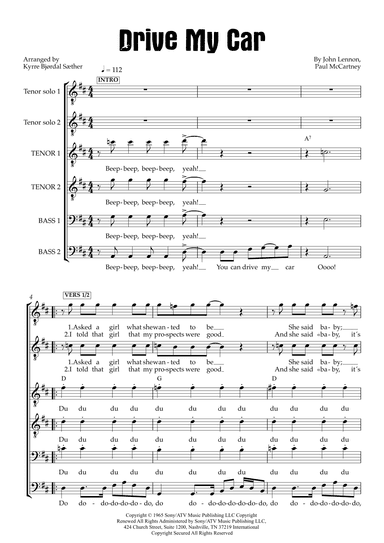 Drive My Car (arr. Kyrre Bjørdal Sæther)