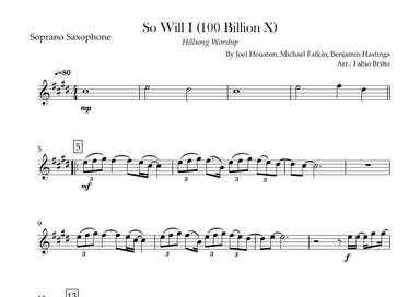 So Will I (100 Billion X) (arr. Fabio Britto)