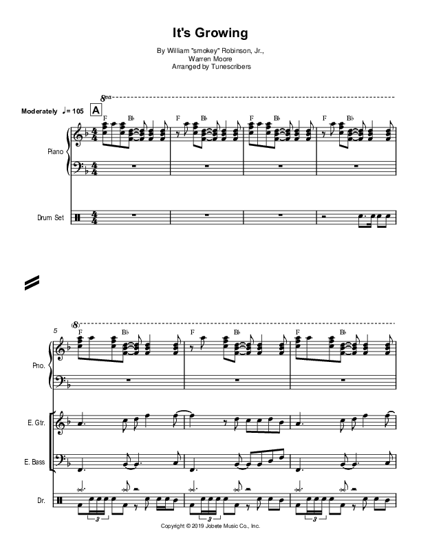 It's Growing (arr. Tunescribers)