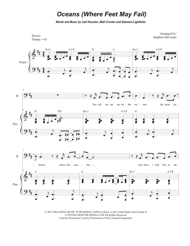 Oceans (where Feet May Fail) (arr. Stephen DeCesare)