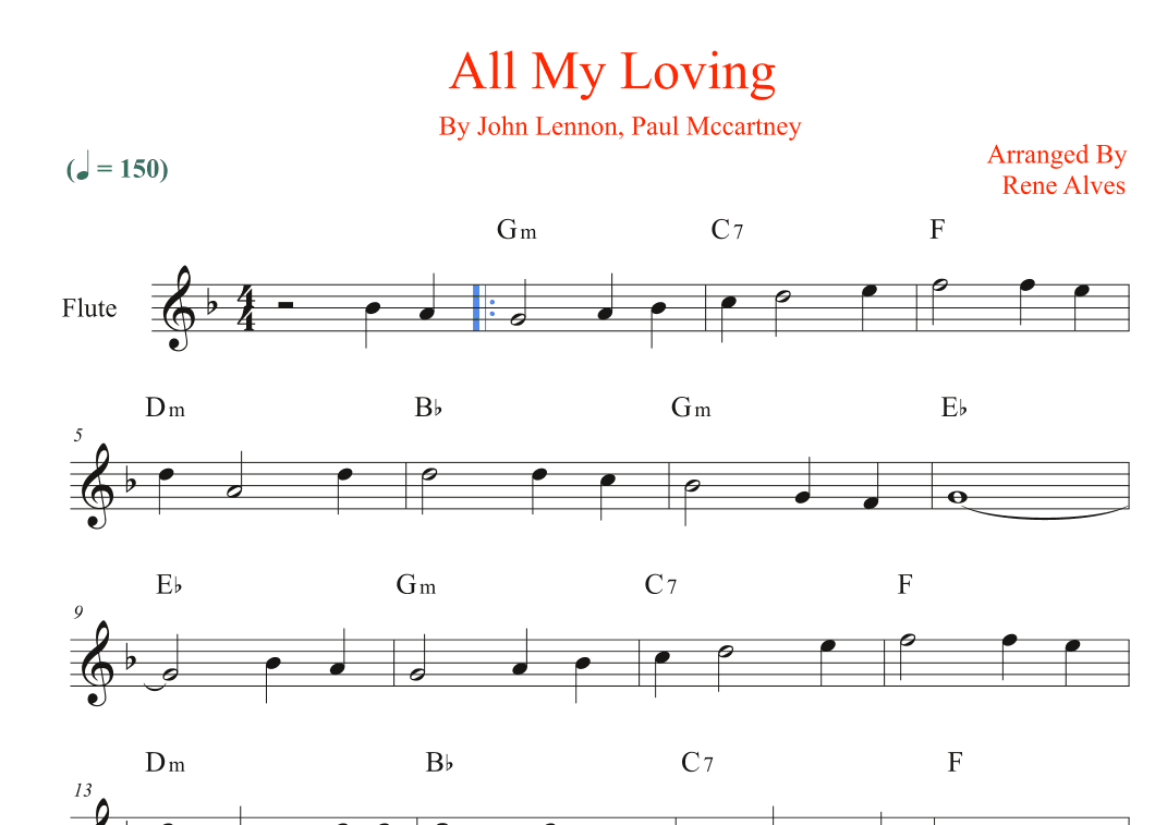 All My Loving (arr. Rene Alves)
