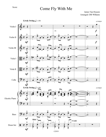 Come Fly With Me (arr. DB Williams)
