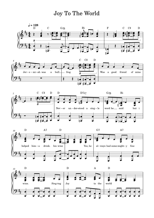 Joy To The World (arr. Cody Walton)
