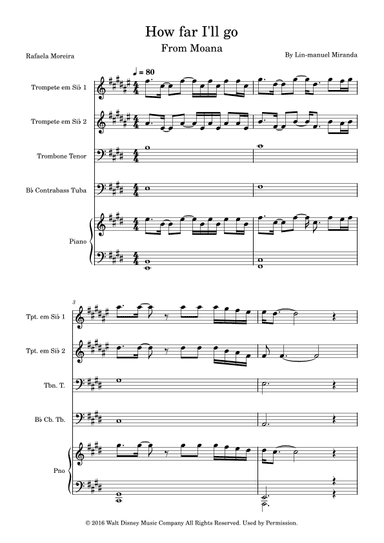 How Far I'll Go (arr. Rafaela Moreira)