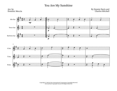You Are My Sunshine (arr. Dominic Meccia)