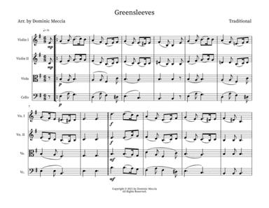 Greensleeves (arr. Dominic Meccia)