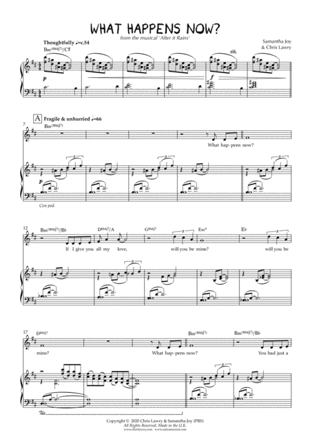 What Happens Now? [Solo] (from After it Rains - A New Musical)