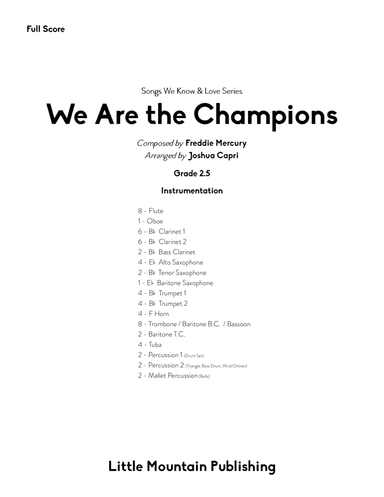 We Are The Champions (arr. Joshua Capri)
