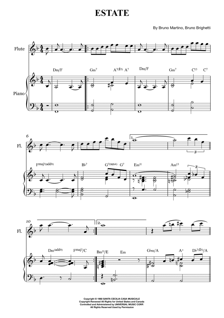 Estate (arr. Karen Gueiros)