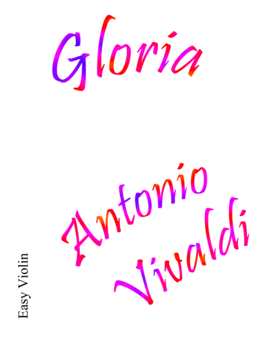 Gloria Easy Violin (arr. Philip Nicholas)