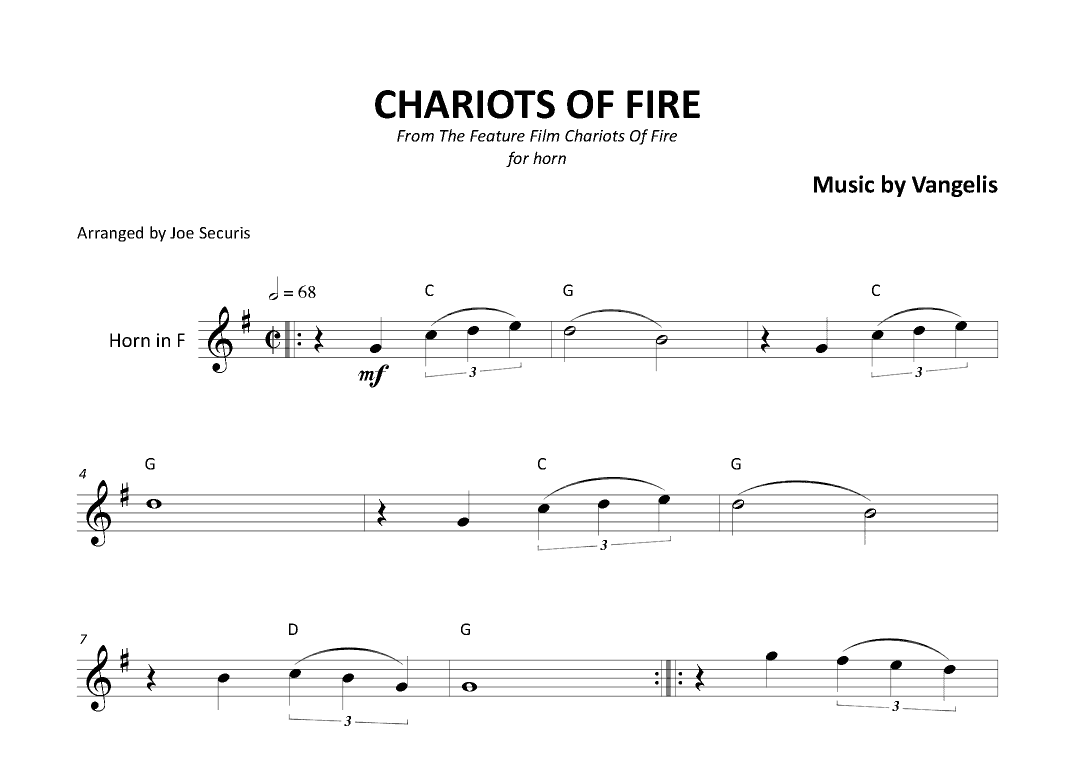Chariots Of Fire (arr. Joe Securis)