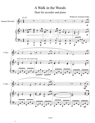 A Walk in the Woods - Duet for Piano and Recorder