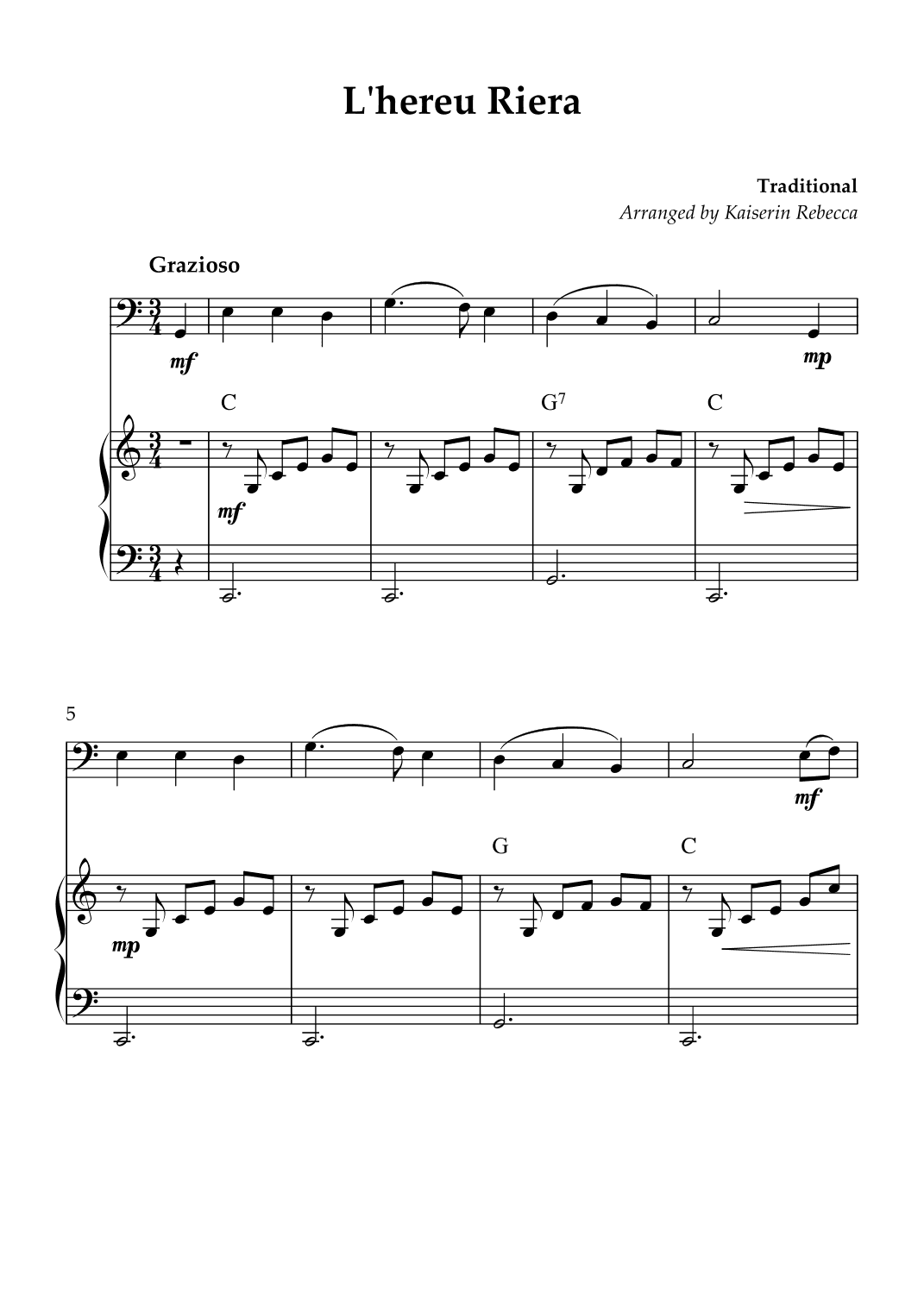 L'hereu Riera (arr. Kaiserin Rebecca)