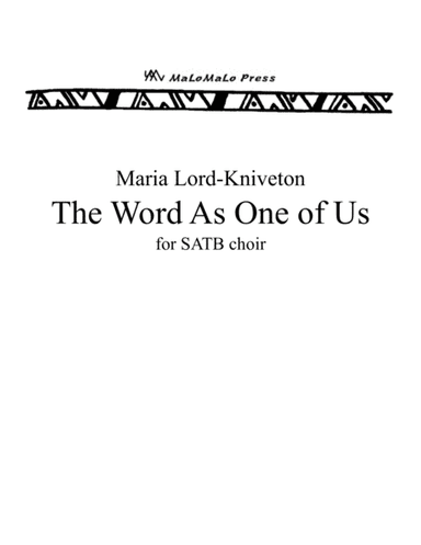 The Word As One of Us