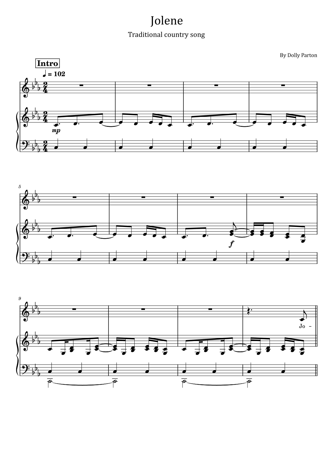 Jolene (arr. poon)