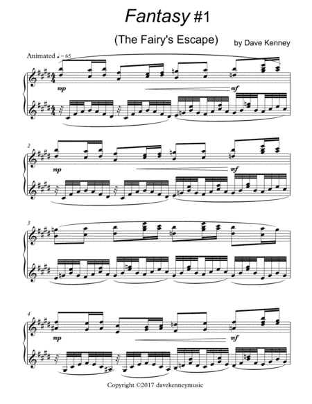 Fantasie#1 The Fairies Escape (solo piano)