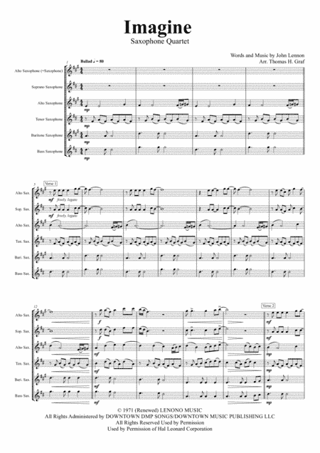 Imagine (arr. Thomas H. Graf)