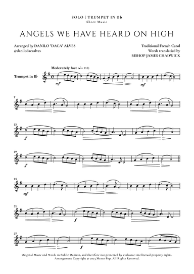 Angels We Have Heard On High (arr. Danilo "Daca" Alves)