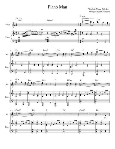 Piano Man (arr. Ian Meacom)