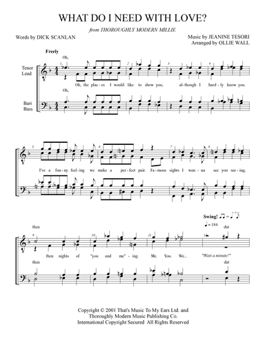 What Do I Need With Love (arr. Ollie Wall)