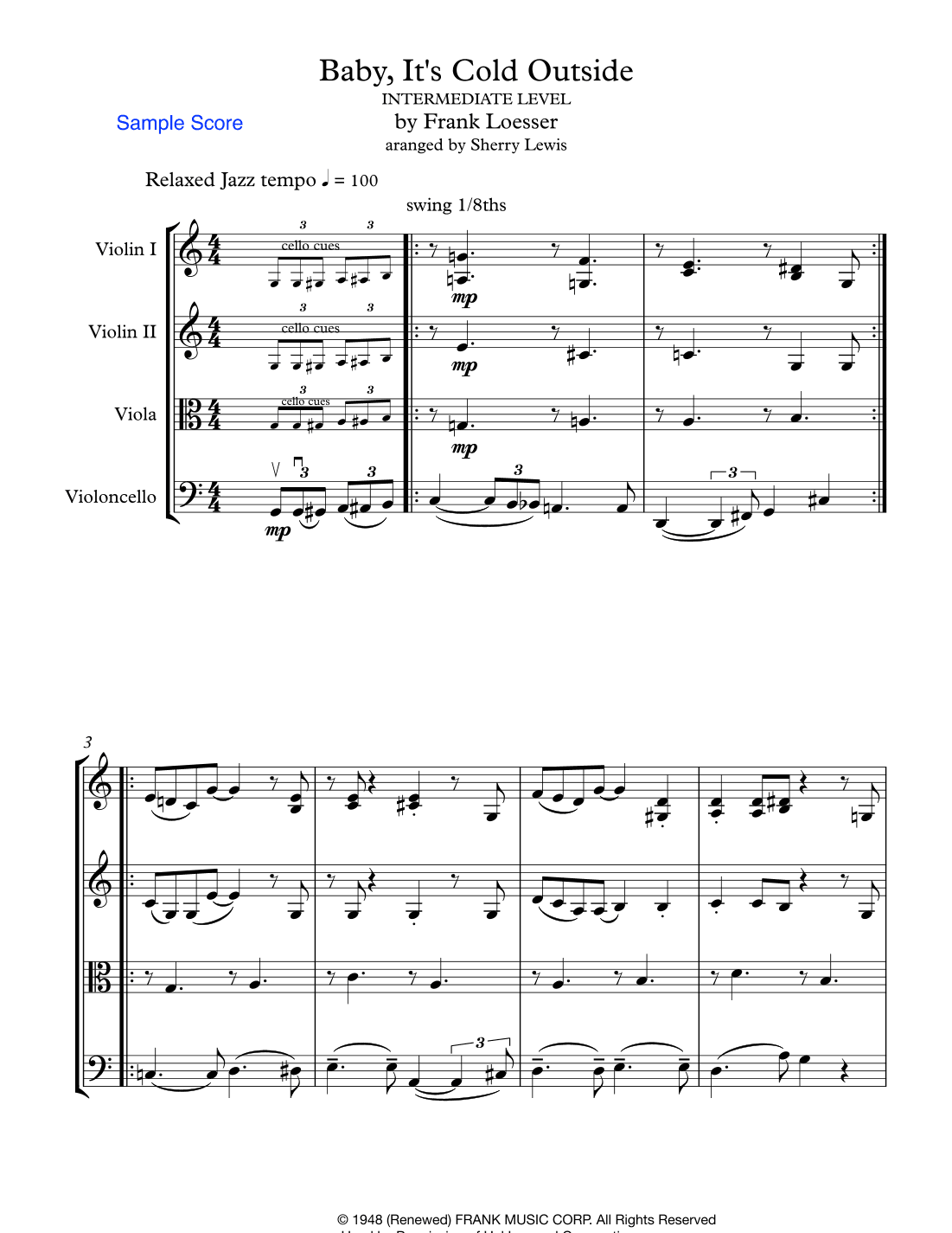 Baby, It's Cold Outside (arr. Sherry Lewis Publishing)