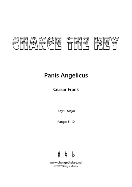 Panis Angelicus - F Major (arr. Change the Key)