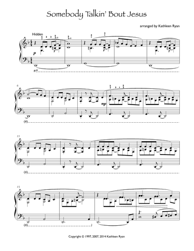 Somebody Talkin' bout Jesus (arr. Kathleen Ryan)
