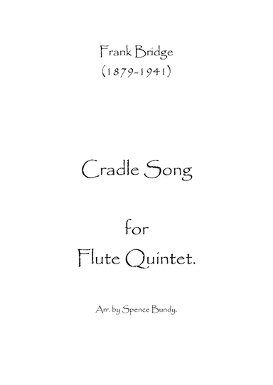 Cradle Song (arr. Spence Bundy)