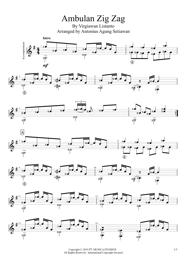 Ambulan Zig Zag (arr. Antonius Agung Setiawan)