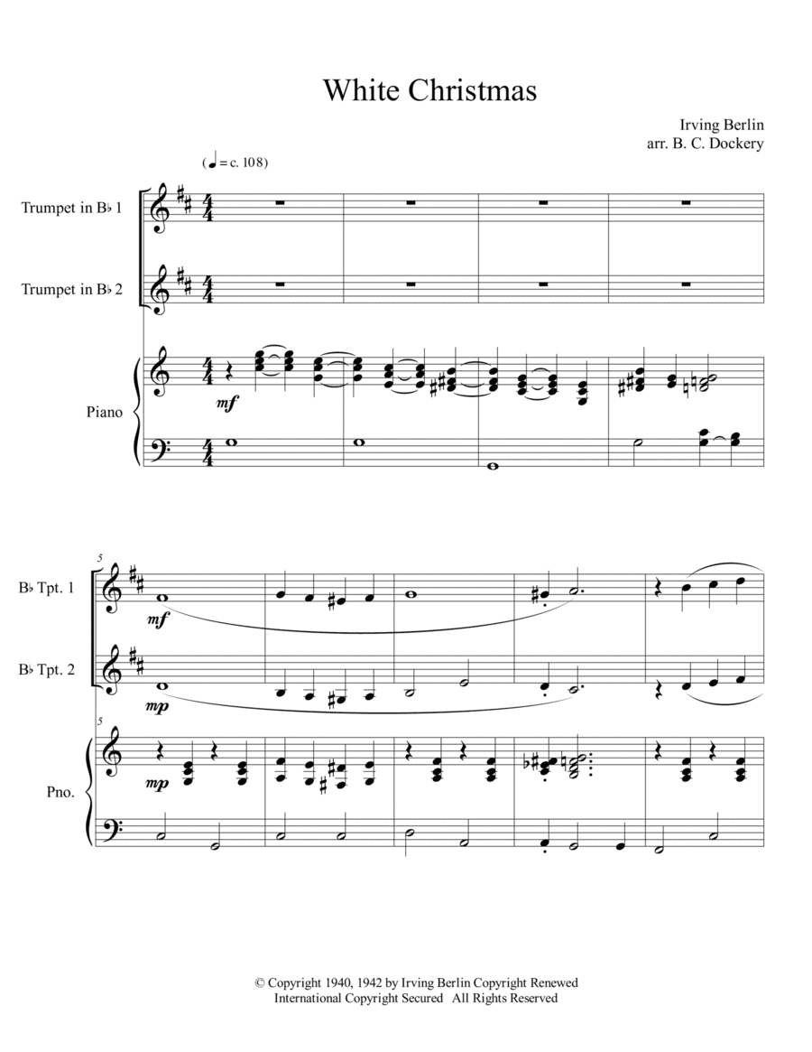 White Christmas (arr. B. C. Dockery)