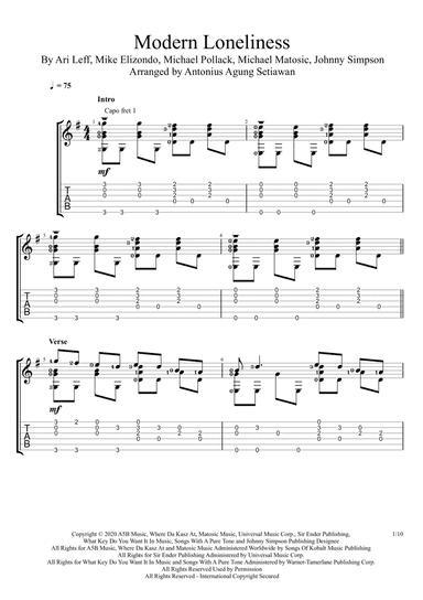 Modern Loneliness (arr. Antonius Agung Setiawan)