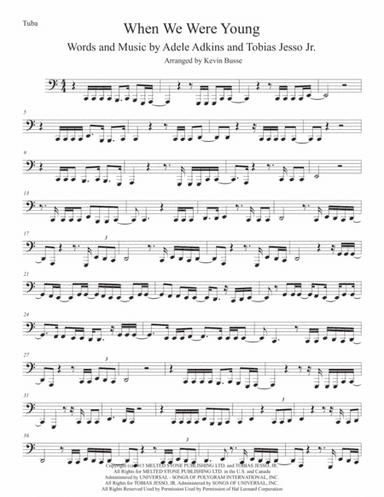 When We Were Young (arr. Kevin Busse)