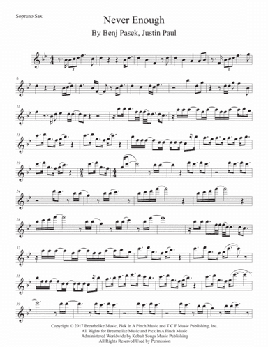 Never Enough (arr. Kevin Busse)