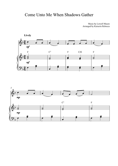 Come Unto Me When Shadows Gather (arr. Kaiserin Rebecca)