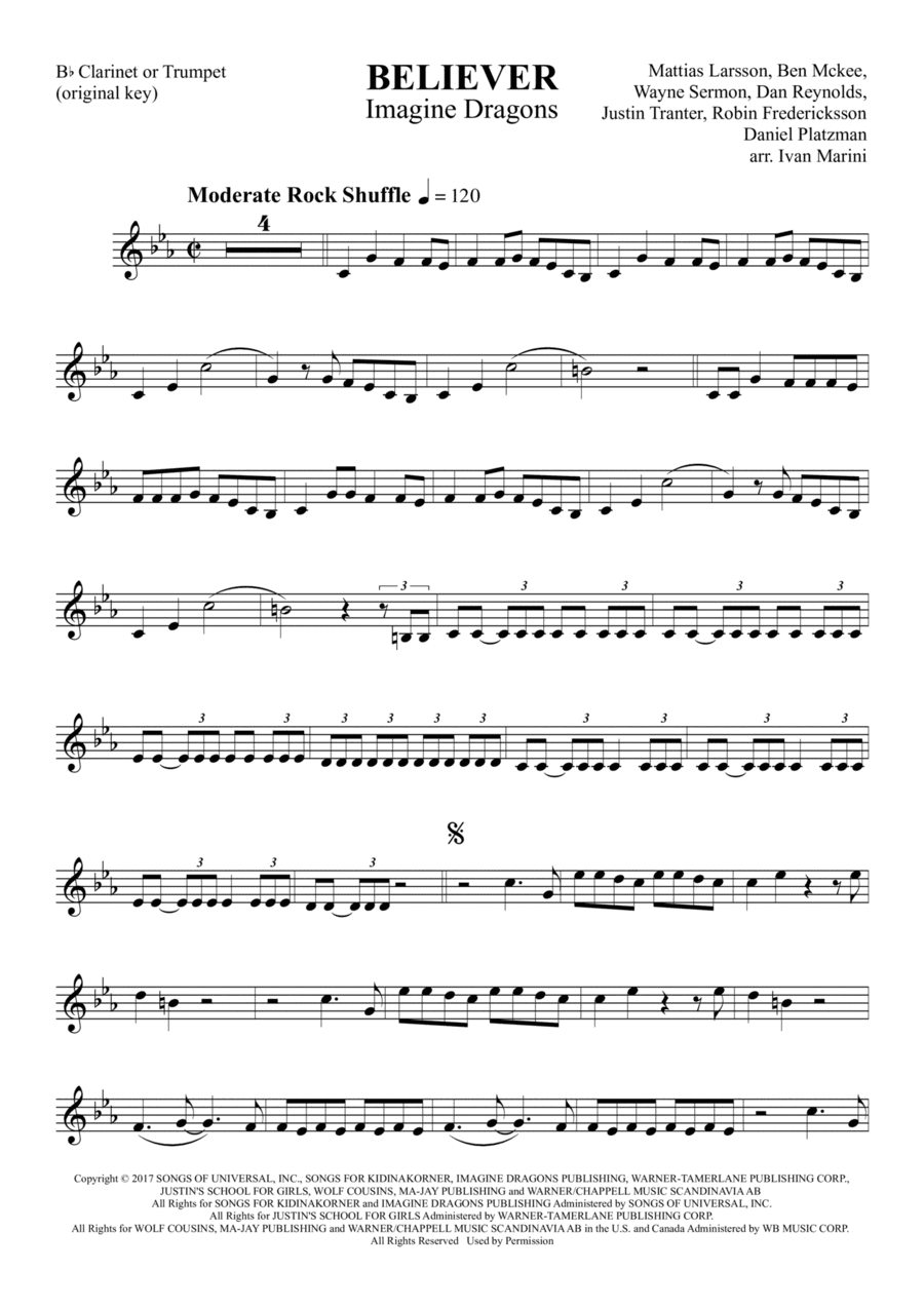 Believer (arr. Ivan Marini)
