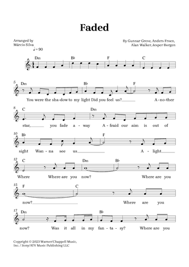 Faded (arr. Márcio Silva)