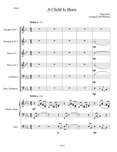 A Child Is Born (arr. DB Williams)