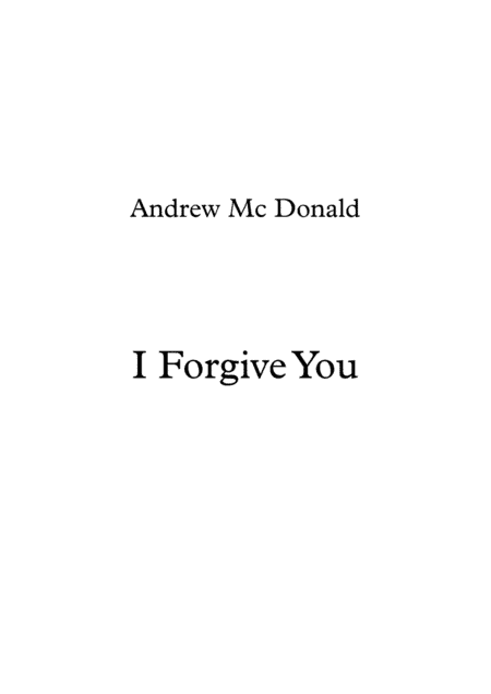 I Forgive You