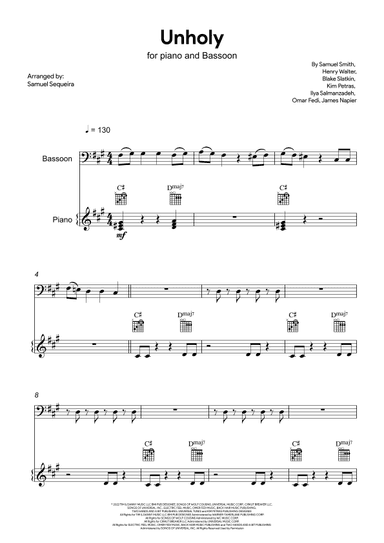 Unholy (arr. Samuel Sequeira)