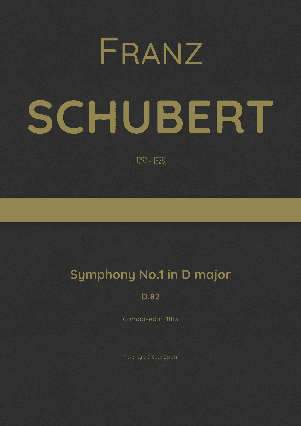 Schubert - Symphony No.1, D.82 (arr. J.G. Cucó Barber)