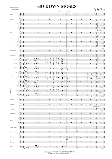 Go Down Moses (arr. arrange by Oleksiy Bazhenov)