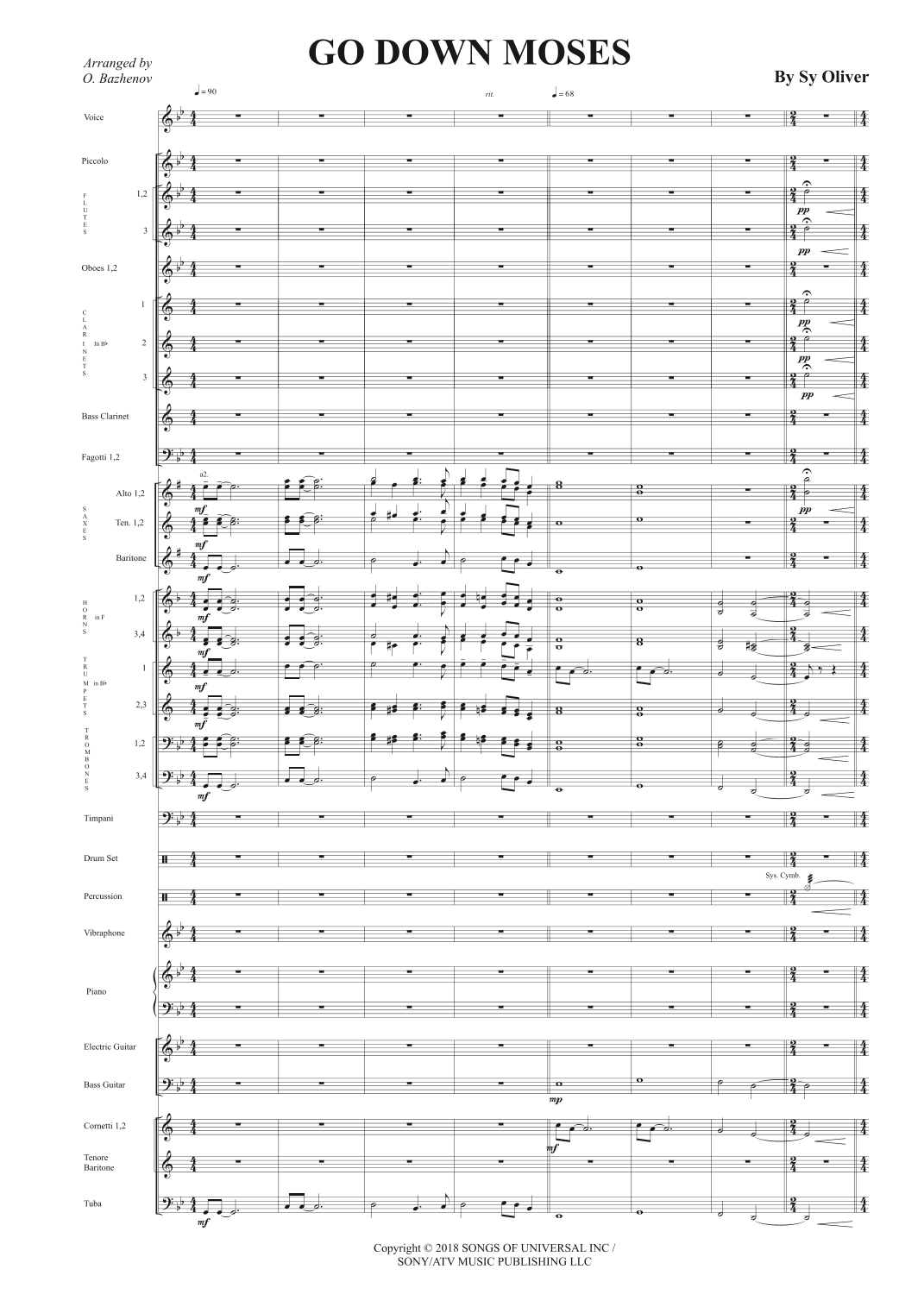 Go Down Moses (arr. arrange by Oleksiy Bazhenov)