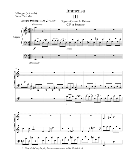 Immensa et una Trinitas - Trio III