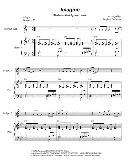 Imagine (arr. Stephen DeCesare)